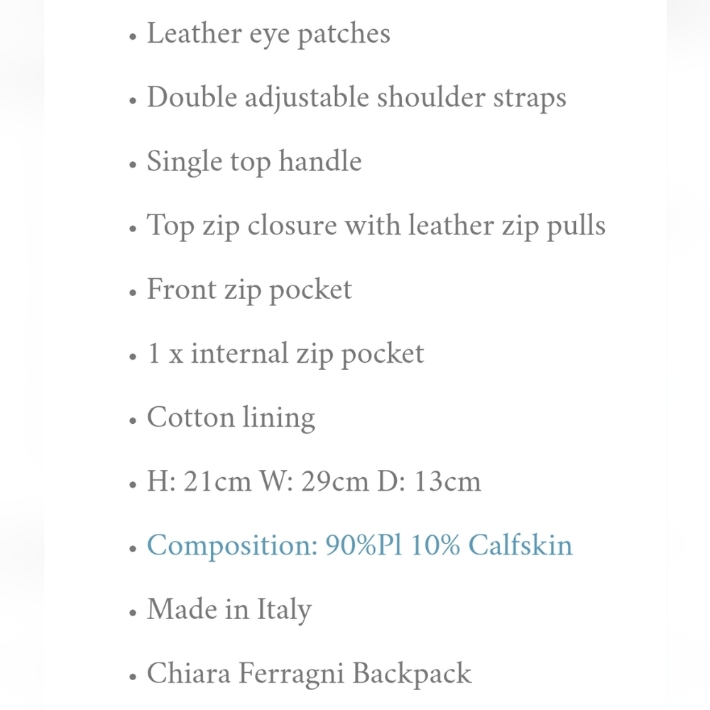 Chiara Ferragni Silver Glitter Eye Backpack - Picture 14 of 14